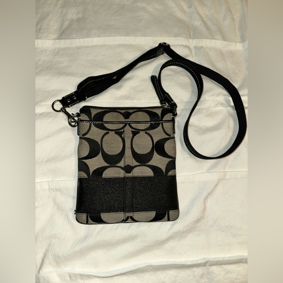 Coach Handbags - Coach Black and Gray Crossbody Bag